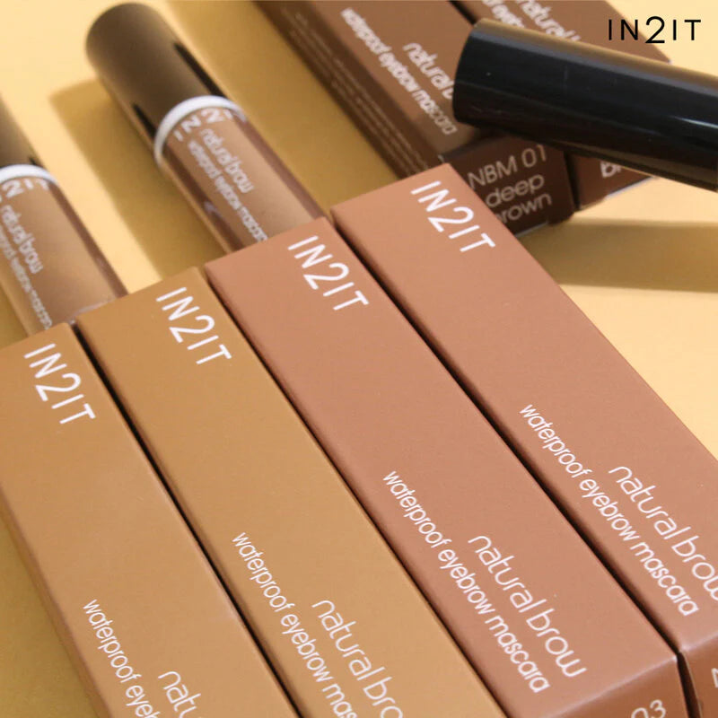 IN2IT NATURAL BROW WATERPROOF EYEBROW MASCARA BROW MASCARA - WATERPROOF EYEBROW MASCARA
